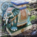 L10. Ceramic elephant stand.